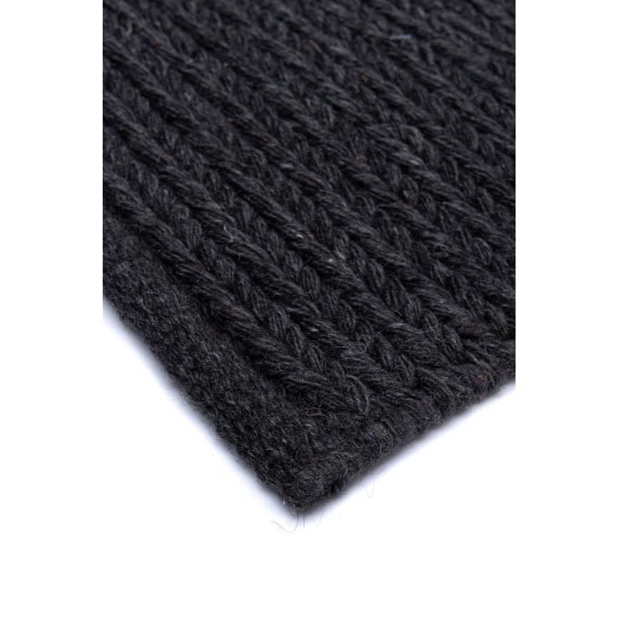 Натуральний килим FIR WOOL 120x170 cm 2600 g/m2 антрацит