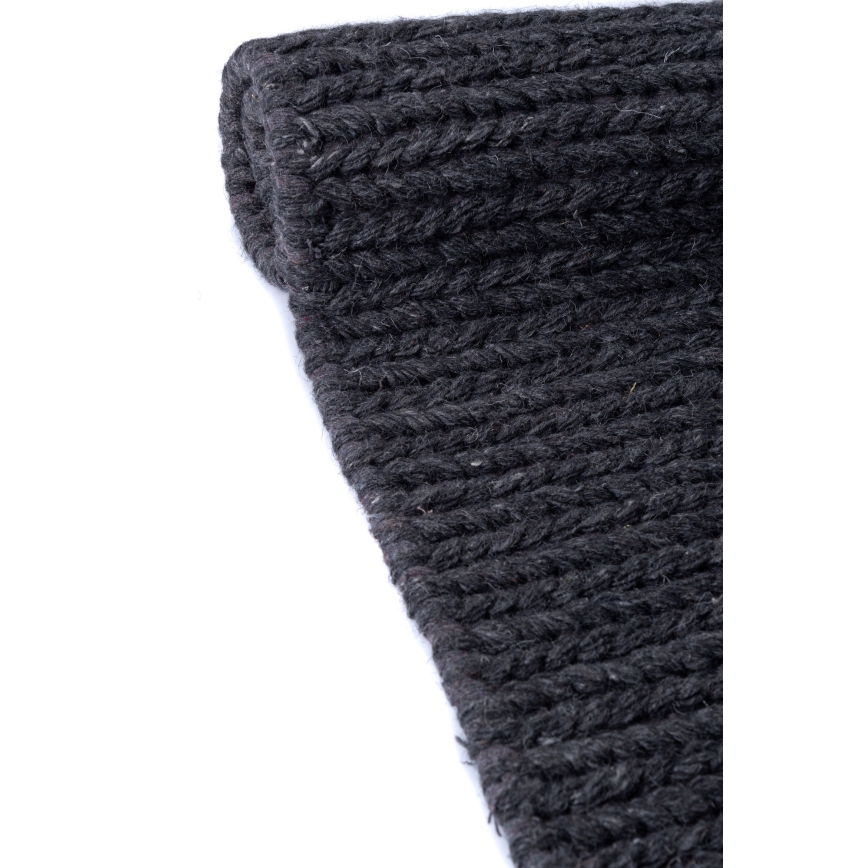 Натуральний килим FIR WOOL 120x170 cm 2600 g/m2 антрацит