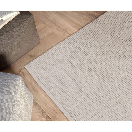 Натуральний килим FIR WOOL 120x170 см, 2600 г/м², кремовий