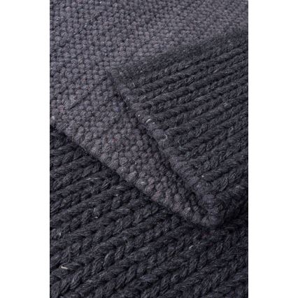 Натуральный ковёр FIR WOOL 70×140 см 2600 г/м² антрацит
