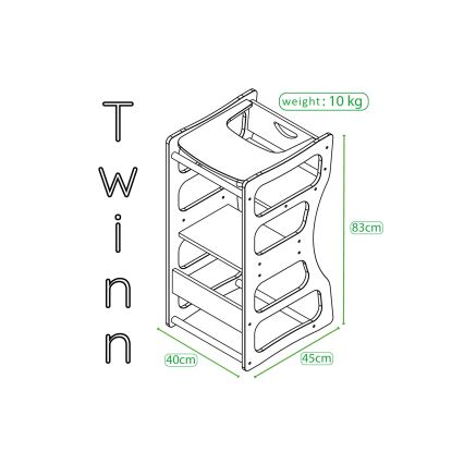 Навчальна вежа TWINN 83x45 см коричнева