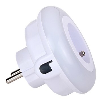 Навігаційний LED світильник з датчиком сутінків та розеткою LED/0,6W/230V