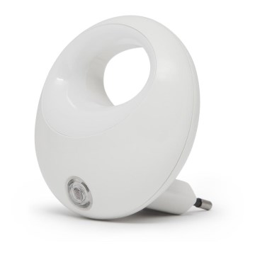 Навігаційний LED світильник з датчиком в розетку LED/1W/230V білий