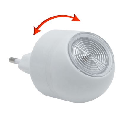 Навігаційний LED світильник з датчиком сутінків в розетку LED/1W/230V