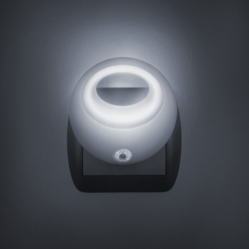 Навігаційний LED світильник з датчиком в розетку LED/1W/230V білий
