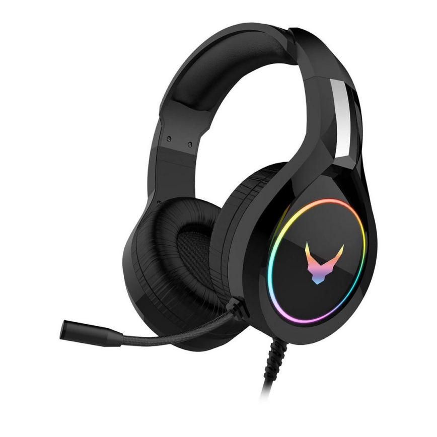 Навушники з мікрофоном VARR GAMING RGB USB чорний