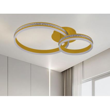 Накладна LED-люстра з регулюванням яскравості LED/110W/230V 3000-6500K + пульт дистанційного керування