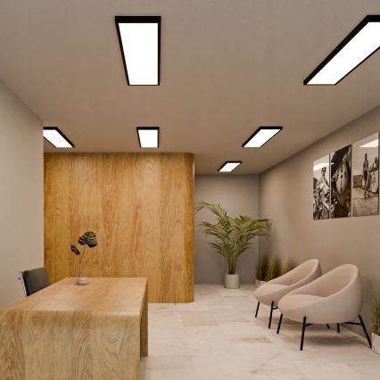 Накладна LED-панель 60W/230V 30×120 см, чорна