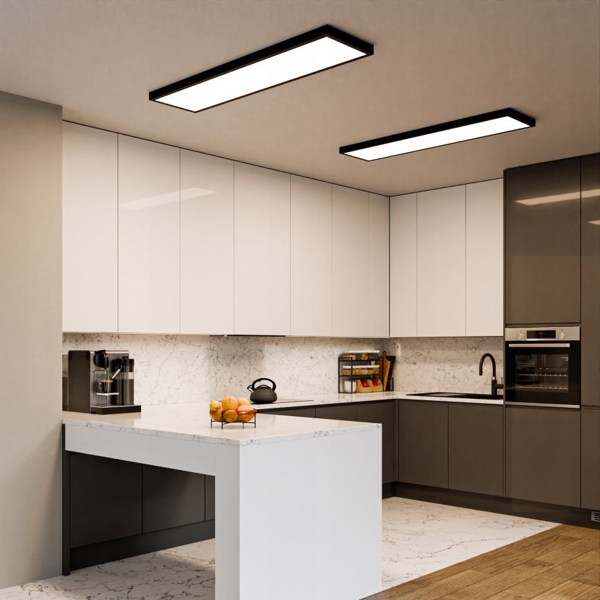 Накладна LED-панель 60W/230V 30×120 см, чорна