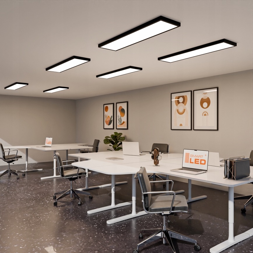 Накладна LED-панель 60W/230V 30×120 см, чорна