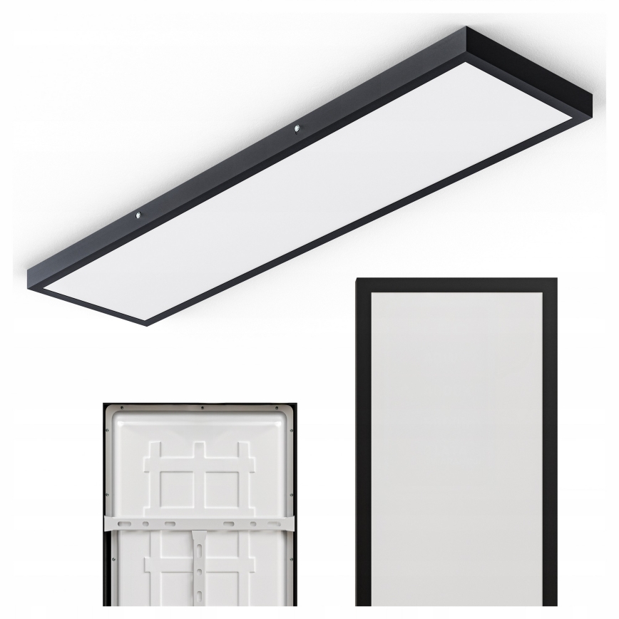 Накладна LED-панель 60W/230V 30×120 см, чорна