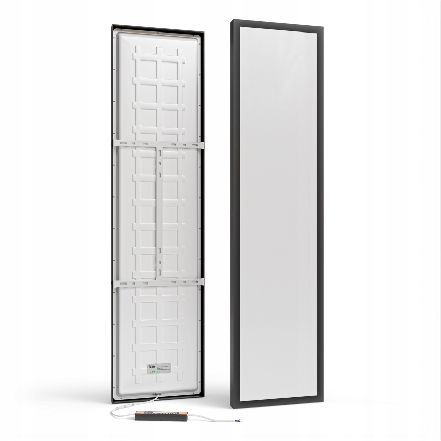 Накладна LED-панель 60W/230V 30×120 см, чорна