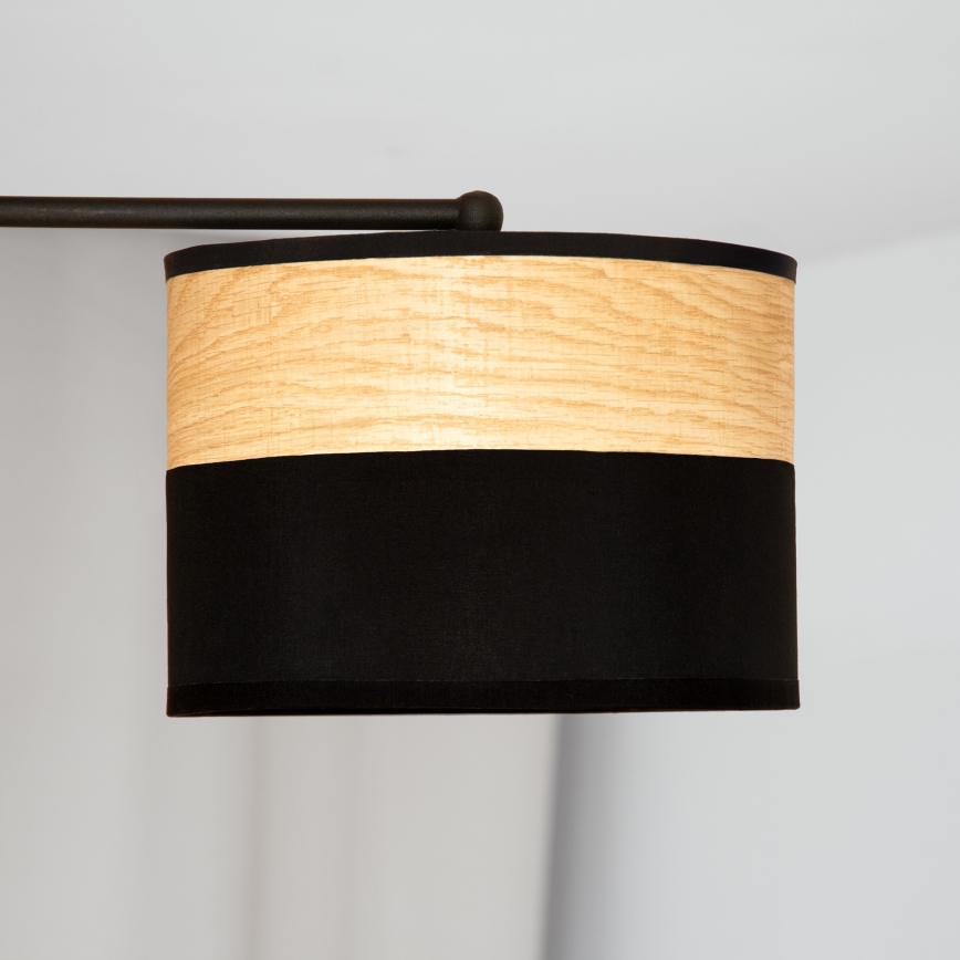 Накладна люстра ALBA, 3x E27, 15 Вт, 230 В, діаметр 66 см, чорна/коричнева