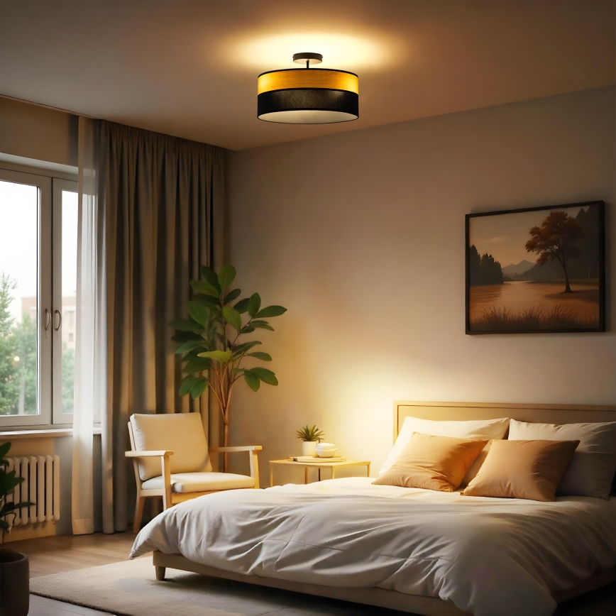 Накладна люстра ALBA 3xE27/15W/230V діам. 40 см чорна/коричнева