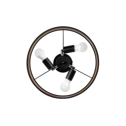 Накладна люстра ALBA 3xE27/15W/230V діам. 40 см чорна/коричнева