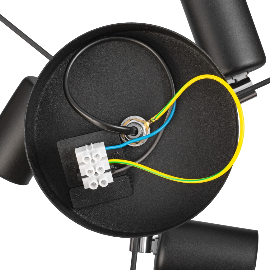 Накладна люстра ALBA 3xE27/15W/230V діам. 40 см чорна/коричнева