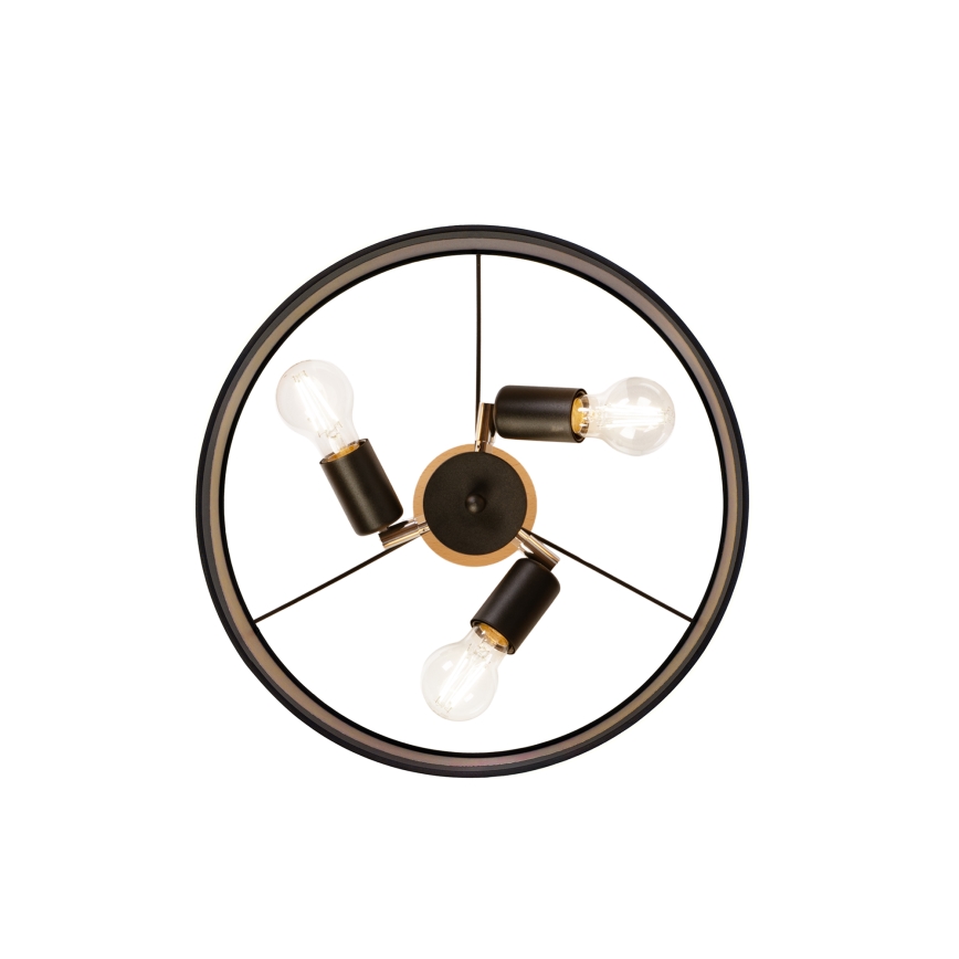 Накладна люстра ALBA 3xE27/15W/230V діаметр 40 см чорна/коричнева