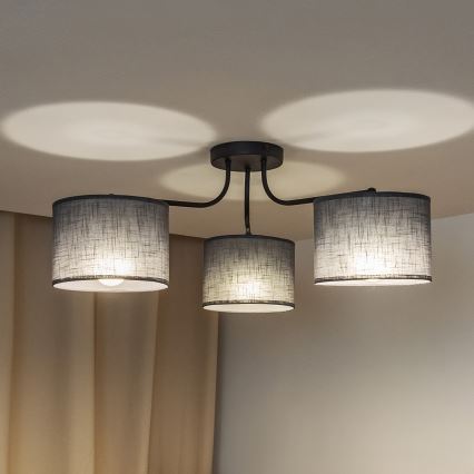 Накладна люстра ALBA 3xE27/15W/230V сіра