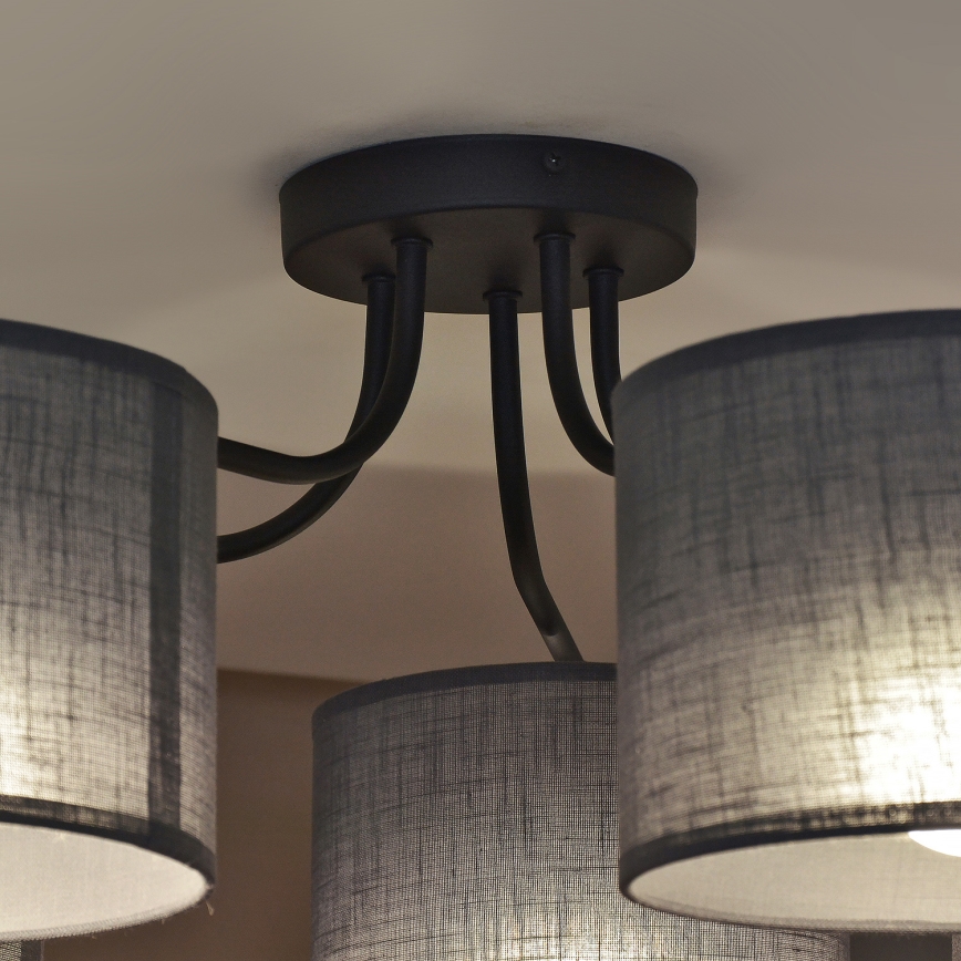 Накладна люстра ALBA 5xE27/15W/230V сіра