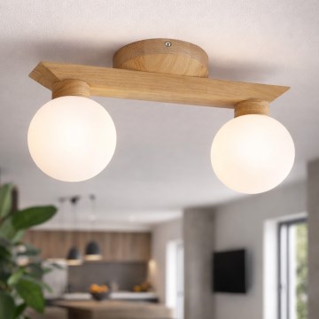 Накладна люстра ANTONIO 2xG9/5W/230V дуб/білий