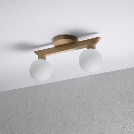 Накладна люстра ANTONIO 2xG9/5W/230V дуб/білий