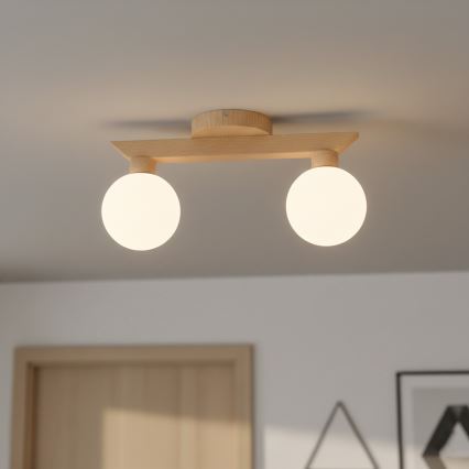 Накладна люстра ANTONIO 2xG9/5W/230V дуб/білий