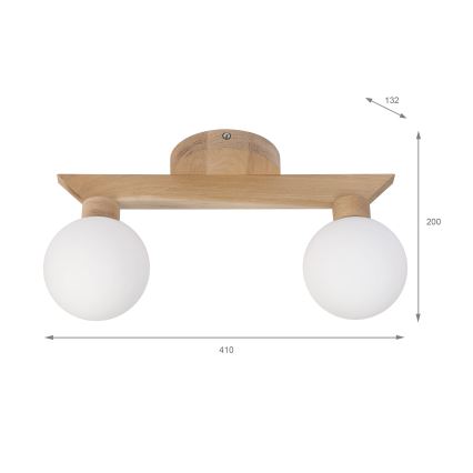 Накладна люстра ANTONIO 2xG9/5W/230V дуб/білий