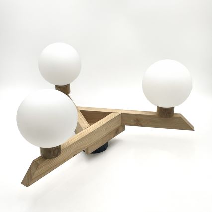 Накладна люстра ANTONIO 3xG9/5W/230V дуб/білий