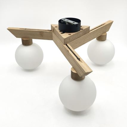 Накладна люстра ANTONIO 3xG9/5W/230V дуб/білий