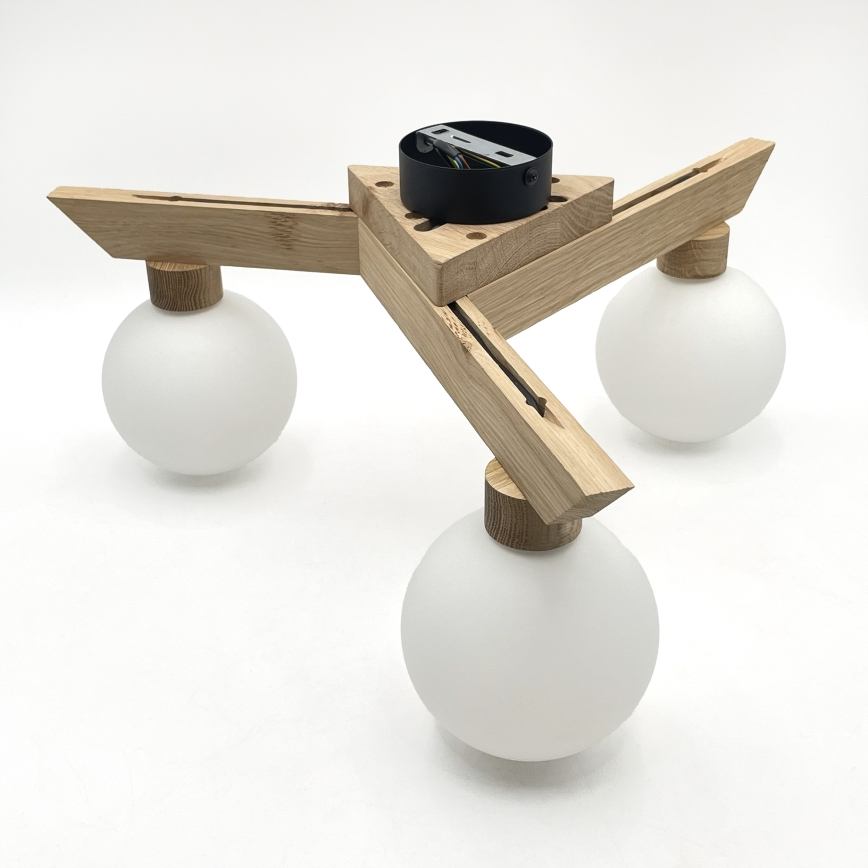 Накладна люстра ANTONIO 3xG9/5W/230V дуб/білий