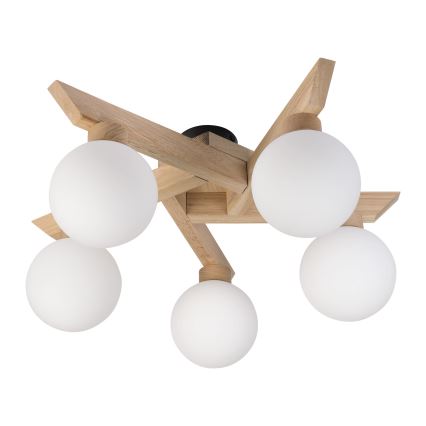 Накладна люстра ANTONIO 5xG9/5W/230V дуб/білий