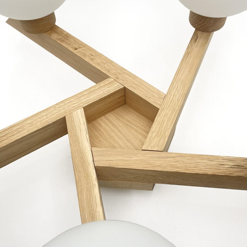 Накладна люстра ANTONIO 5xG9/5W/230V дуб/білий