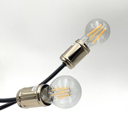 Накладна люстра ANYA 6xE27/15W/230V чорна/золота