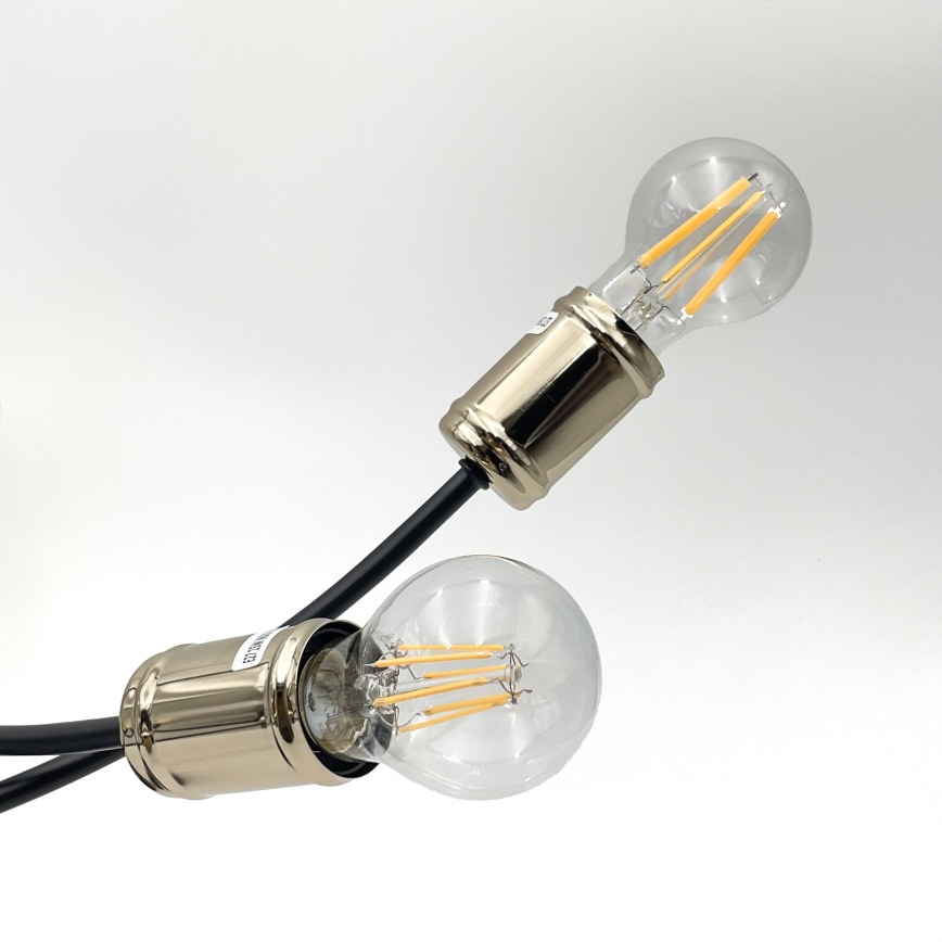 Накладна люстра ANYA 6xE27/15W/230V чорна/золота