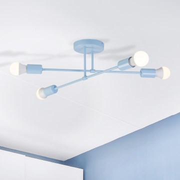 Накладна люстра CAMBRIDGE 4xE27/15W/230V синя