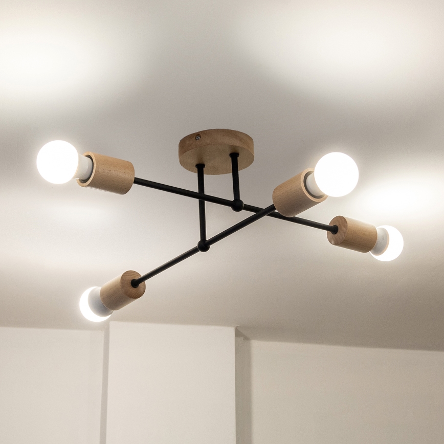 Накладна люстра CAMBRIDGE 4xE27/15W/230V сосна