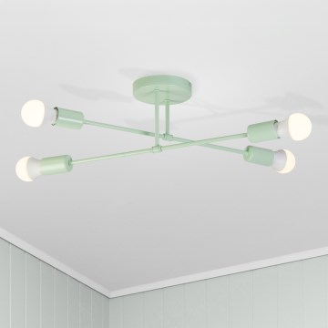 Накладна люстра CAMBRIDGE 4xE27/15W/230V зелена