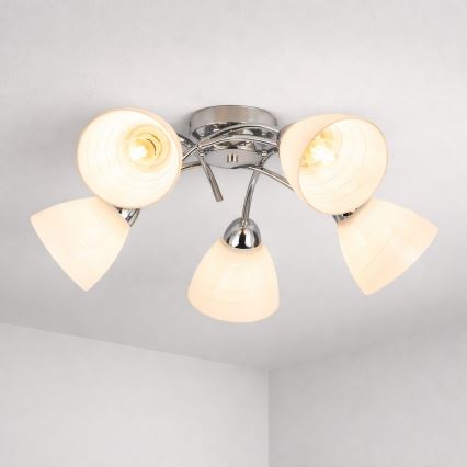 Накладна люстра CLARA 5xE27/15W/230V полірований хром