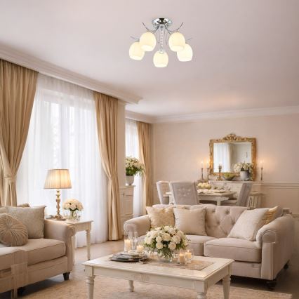 Накладна люстра ELLA 5xE27/15W/230V блискучий хром