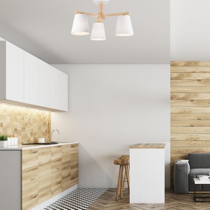 Накладна люстра ELLIE 3xE27/60W/230V бук