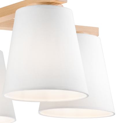 Накладна люстра ELLIE 5xE27/60W/230V білий/бук
