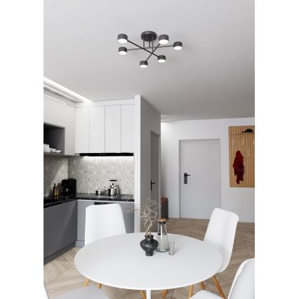 Накладна люстра HALO 6xGX53/10W/230V чорна