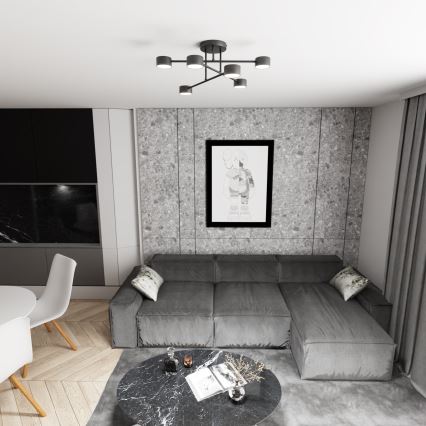 Накладна люстра HALO 6xGX53/10W/230V чорна