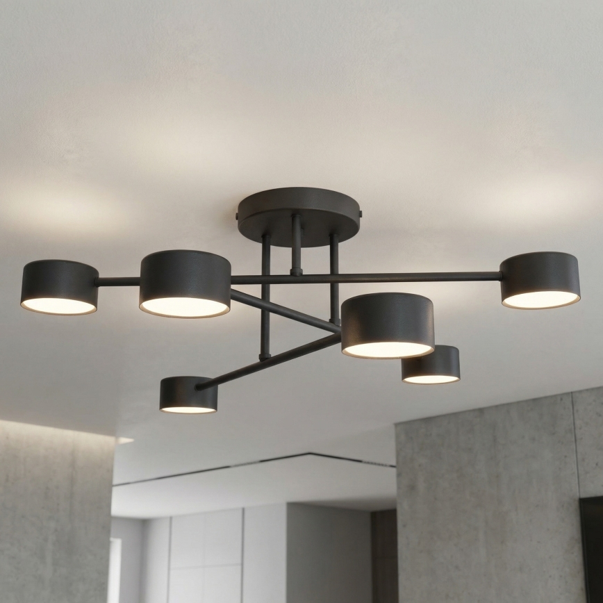 Накладна люстра HALO 6xGX53/10W/230V чорна