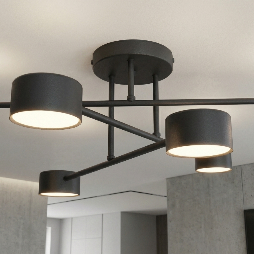 Накладна люстра HALO 6xGX53/10W/230V чорна