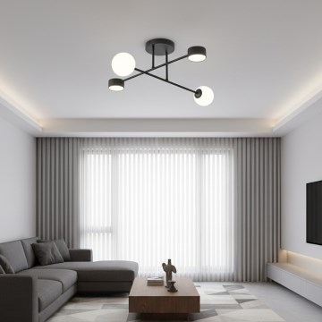 Накладна люстра HOLON 2xG9/8W/230V + 2xGX53/12W чорна