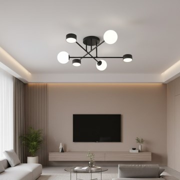 Накладна люстра HOLON 3xG9/8W/230V + 3xGX53/12W чорна