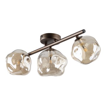 Накладна люстра LAVA 3xG9/8W/230V бронзова/димчасто-бежева