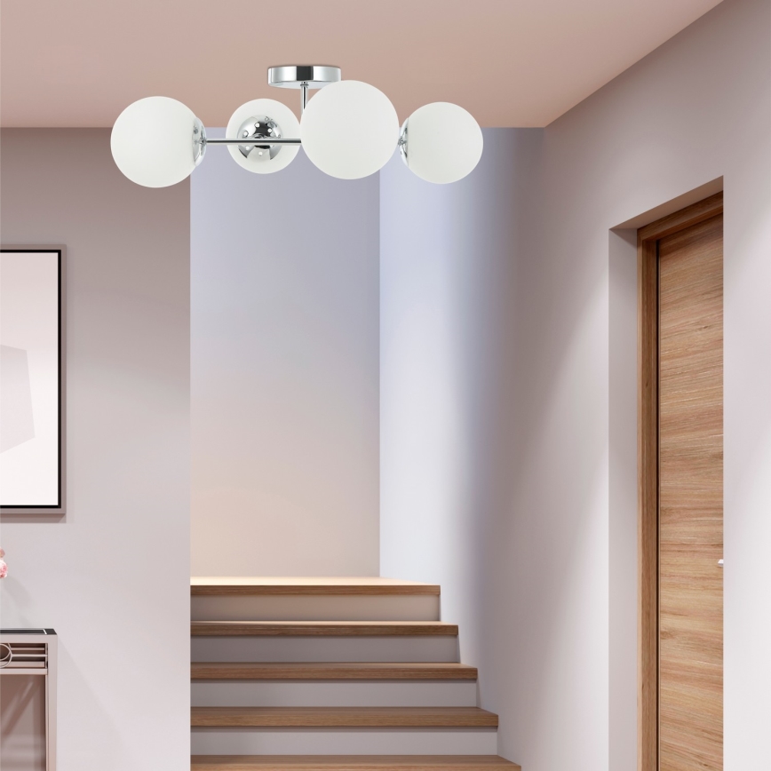 Накладна люстра MADDIE 4xE14/5W/230V глянцевий хром