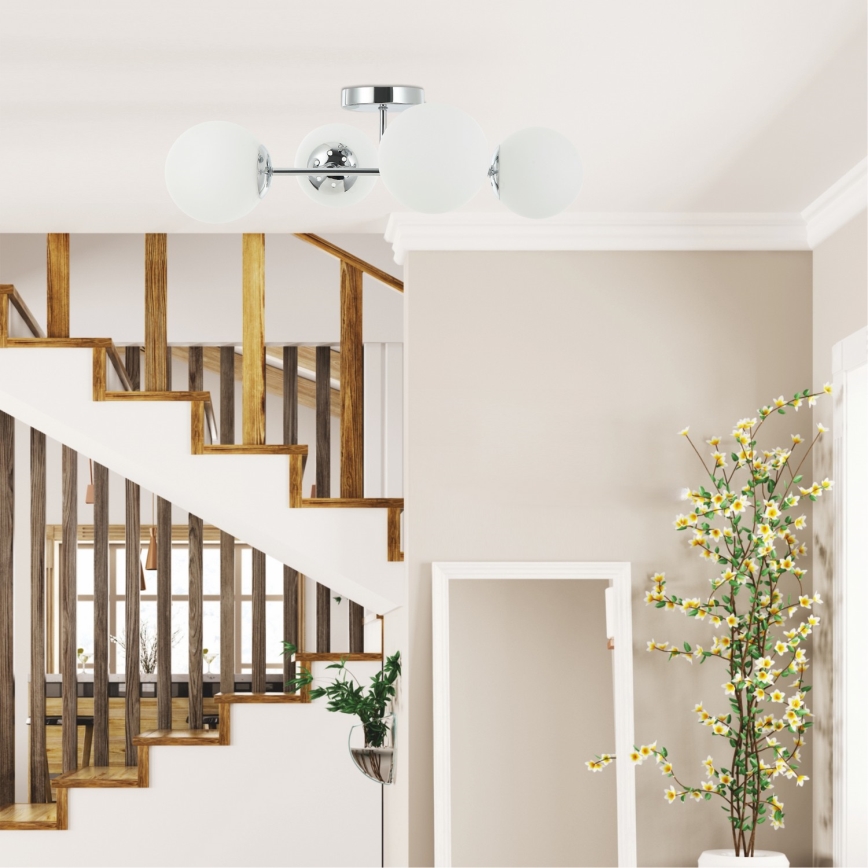 Накладна люстра MADDIE 4xE14/5W/230V глянцевий хром